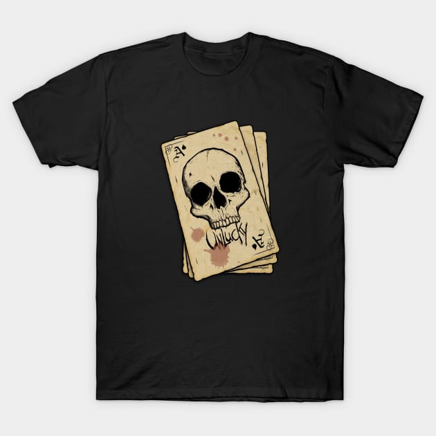 Unlucky Ace of Spades T-Shirt T-Shirt by UnluckyDevil